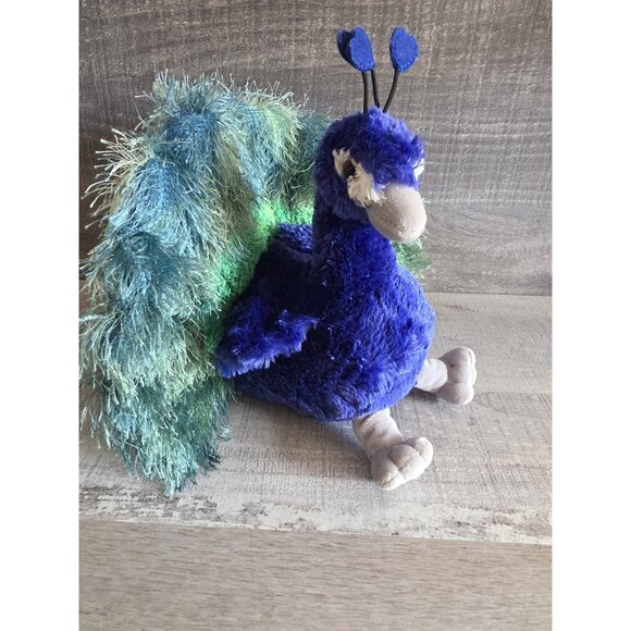 Aurora Flopsies PERRY PEACOCK Stuffed Animal Plush Toy 8" Zoo b239 - Picture 1 of 14